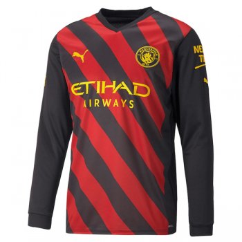 22-23 Manchester City Away Long Sleeve Jersey