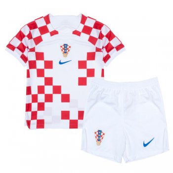 2022 Croatia Home World Cup Jersey Kids Kit