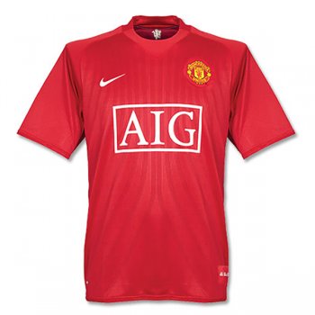 2007-2008 Manchester United Home Red Retro Jersey Shirt