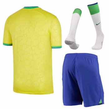 2022 Brazil Home World Cup Jersey Men Full Kit