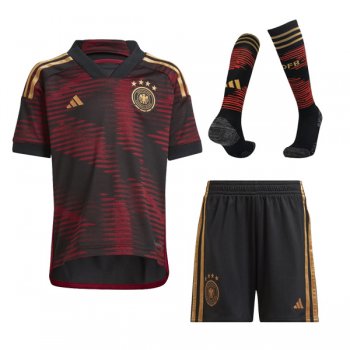 2022 Germany Away World Cup Jersey Kids Full Kit