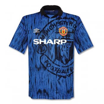 1992-1993 Manchester United Away Blue Retro Jersey Shirt