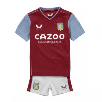 22-23 Aston Villa Home Jersey Kids Kit