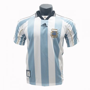 1998 Argentina Home Retro Soccer Jersey