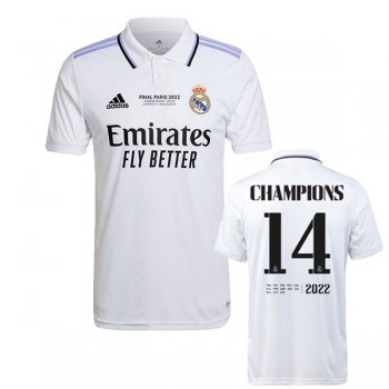 22-23 Real Madrid Champions #14 Home Jersey