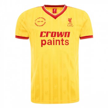 1985-1986 Liverpool Away Yellow Retro Jersey