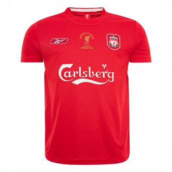 2004-2005 Liverpool FC Istanbul UCL Final Home Red Retro Jersey