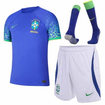 2022 Brazil Away World Cup Jersey Men Full Kit