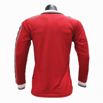 1998-1999 Manchester United Home Retro Long Sleeve Jersey