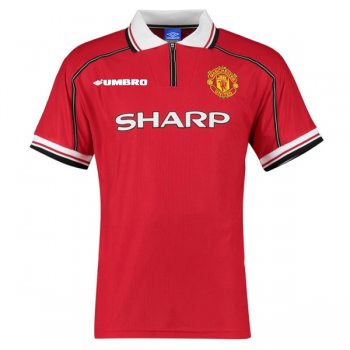 1998-1999 Manchester United Home Red Retro Jersey Shirt