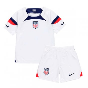 2022 USA Home Soccer Jersey Kids Kit