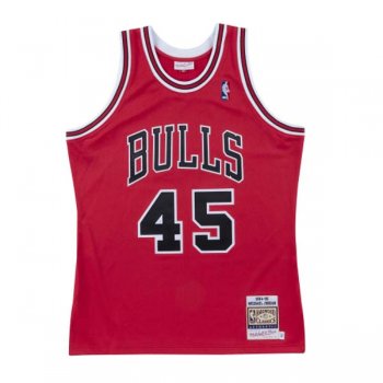 94-95 Chicago Bulls Michael Jordan 45 Mitchell Ness Red Hardwood Classics