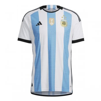 2022 Argentina Champion Version Home Jersey Third Star (Player Version)