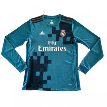 2017-2018 Real Madrid Third Away Long Sleeve Retro Jersey