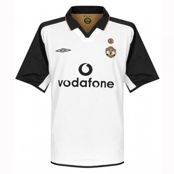 2001-2002 Manchester United Away Centenary Retro Shirt White
