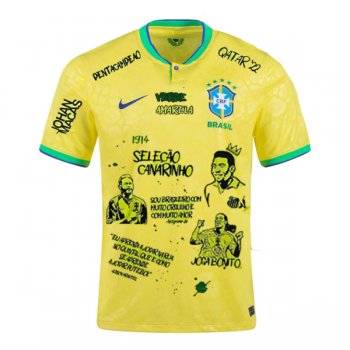 2022 Brazil Home Graffiti Special Jersey