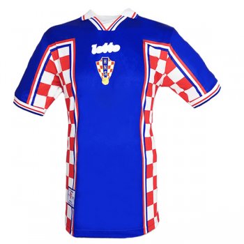 1998 Croatia Away Blue Retro Jersey Shirt