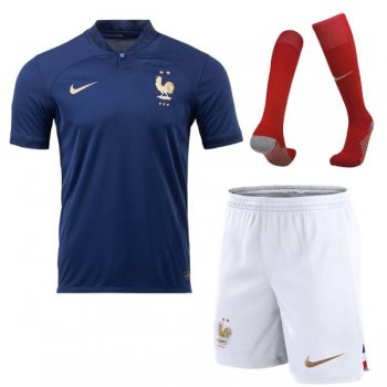 2022 France Home World Cup Jersey Men Full Kit