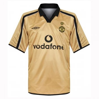 2001-2002 Manchester United Away Centenary Retro Shirt Gold