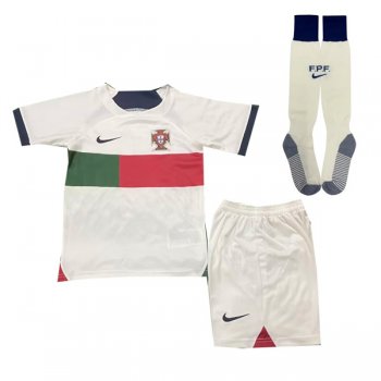 2022 Portugal Away World Cup Jersey Kids Full Kit
