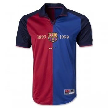 1999-2000 Barcelona Centennial Home Retro Jersey Shirt