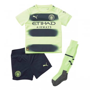 22-23 Manchester City Third Jersey Kids Full Kit