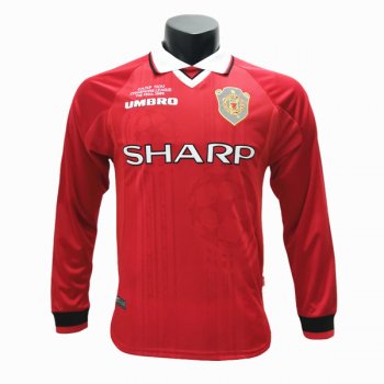 1999-2000 Manchester United Home UCL Winners Long Sleeve Retro Jersey