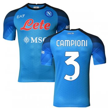 22-23 Napoli Home Jersey Campioni #3 Print