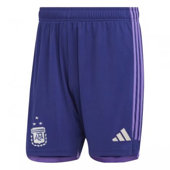 2022 Argentina Away Soccer Short Navy 3 Star