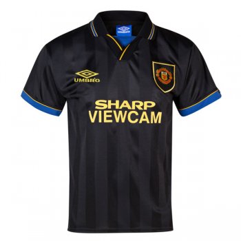 1993-1995 Manchester United Away Black Retro Jersey Shirt