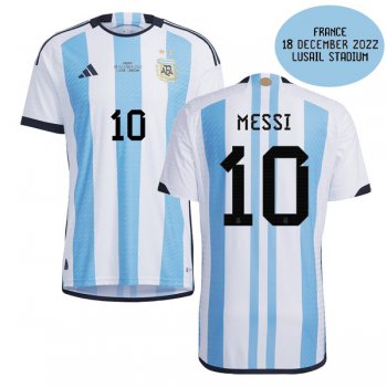 2022 Argentina Home World Cup Final Jersey Messi 10(Player Version)