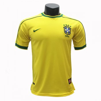 1998 Brazil Home Vintage Soccer Jersey Shirt