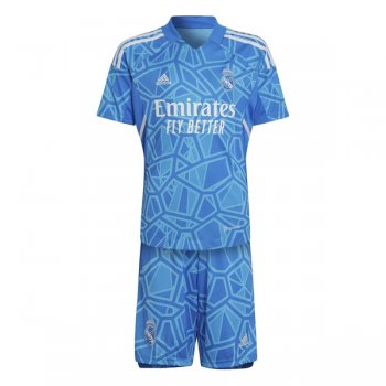 22-23 Real Madrid Home Blue Goalkeeper Kid Kit