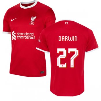 23-24 Liverpool Home Jersey DARWIN 27 Cup Print